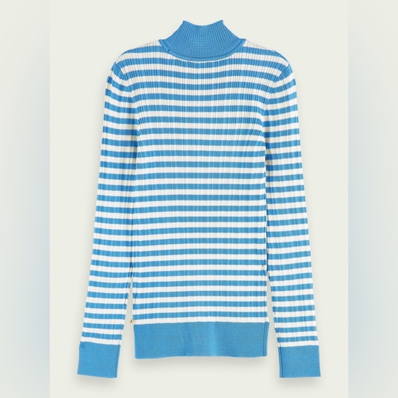SCOTCH & SODA by ANTHROPOLOGIE NWOT Striped Mock Neck Sweater - Picture 5 of 12